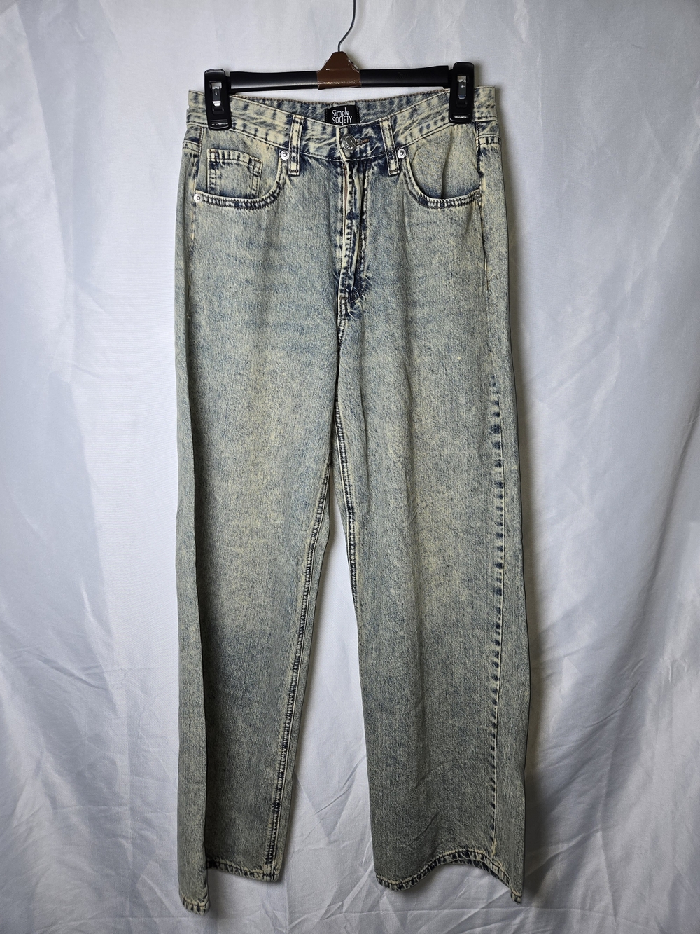 High-Waist Wide Leg Jeans in Light Acid Wash